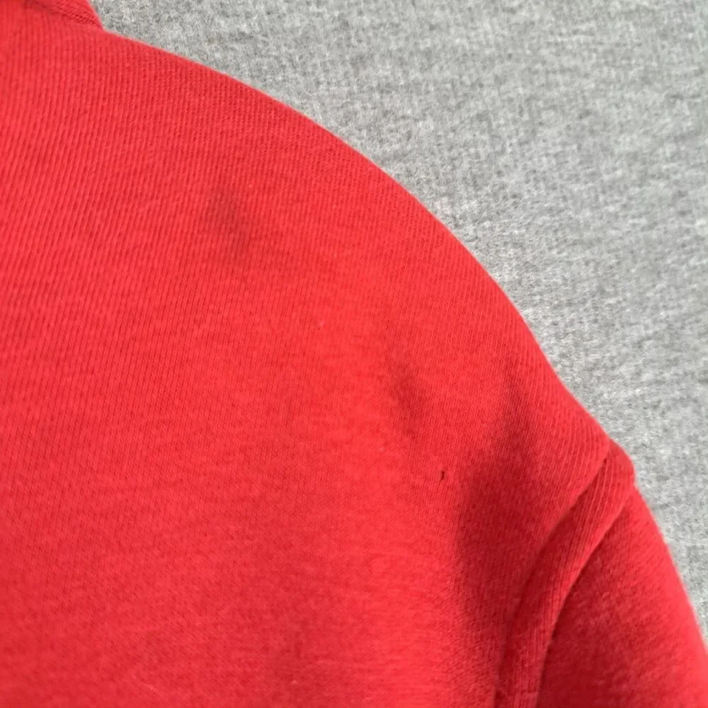 True Religion Men's Red Fleece Pullover Hoodie Size Medium‎